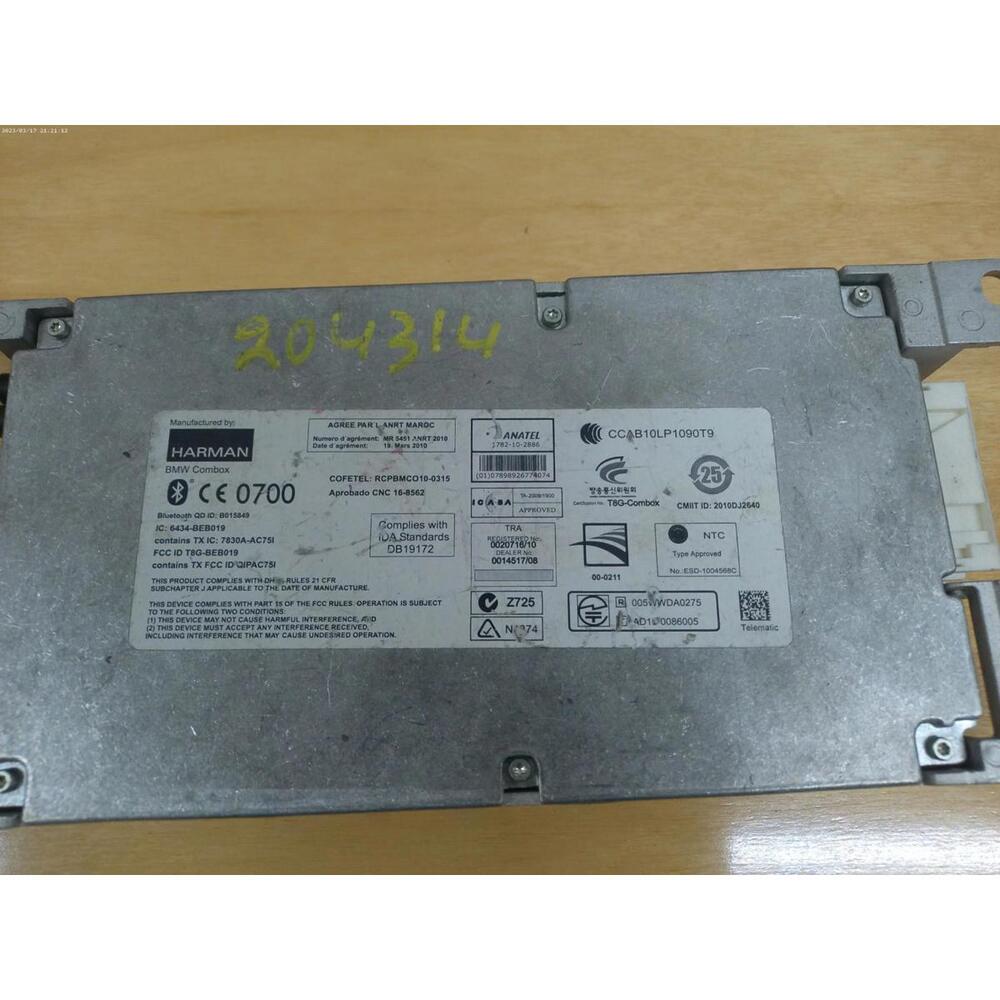 2010-2016 BMW 550GT F07 Harman Becker Bluetooth Wireless Module 9 257 153-01 OEM